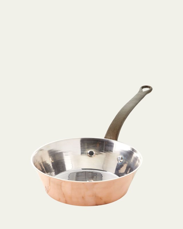 Solid Copper Silver-Lined Splayed Sauce Pan - 8.5"/2.5qt